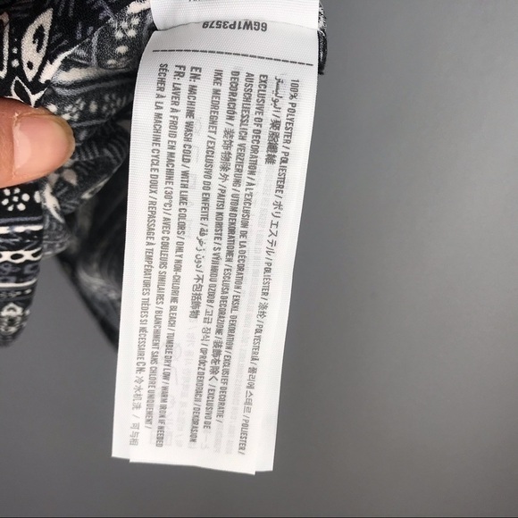 Hollister Border Print Mini Dress With Cross Back Size Small - Picture 8 of 10